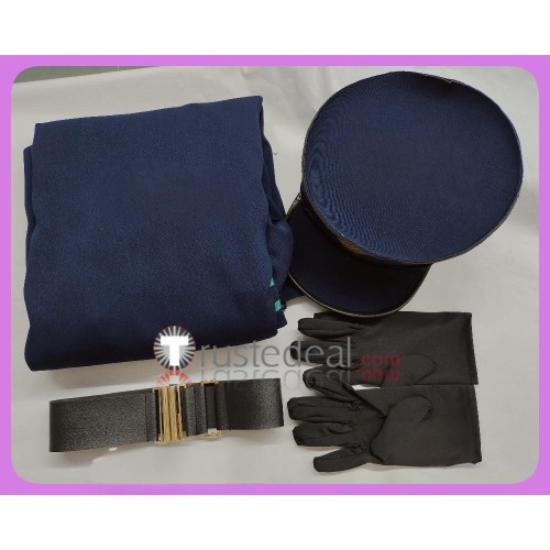 Blue Archive Highlander Railroad Academy Supervision Office Asagiri Suou Uniform Dark Blue Cosplay Costume