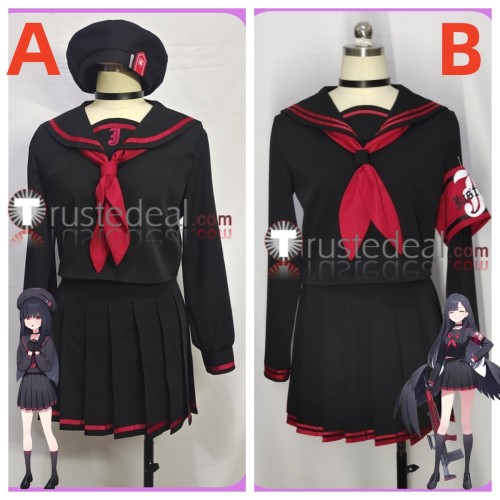 Blue Archive Justice Realization Committee Nakamasa Ichika Sailor Set Black Cosplay Costumes