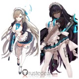 Blue Archive C&C Ichinose Asuna Kakudate Karin Maid Blue Black Cosplay Costumes