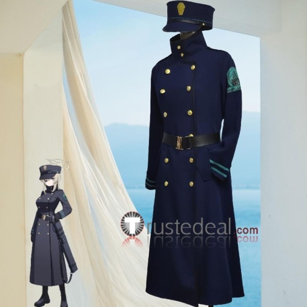 Blue Archive Highlander Railroad Academy Supervision Office Asagiri Suou Uniform Dark Blue Cosplay Costume