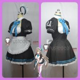 Blue Archive C&C Ichinose Asuna Kakudate Karin Maid Blue Black Cosplay Costumes