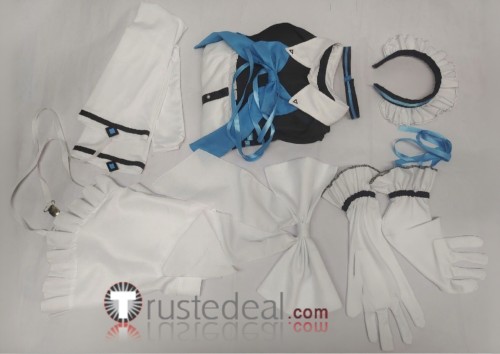 Blue Archive C&C Ichinose Asuna Kakudate Karin Maid Blue Black Cosplay Costumes