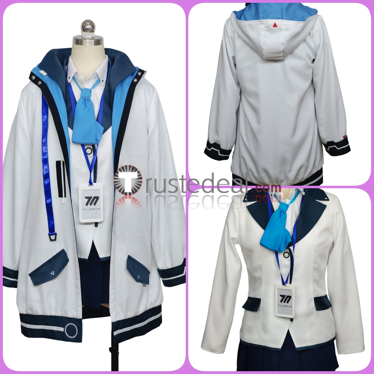 Blue Archive Seminar Kurosaki Koyuki Ushio Noa White Set Cosplay