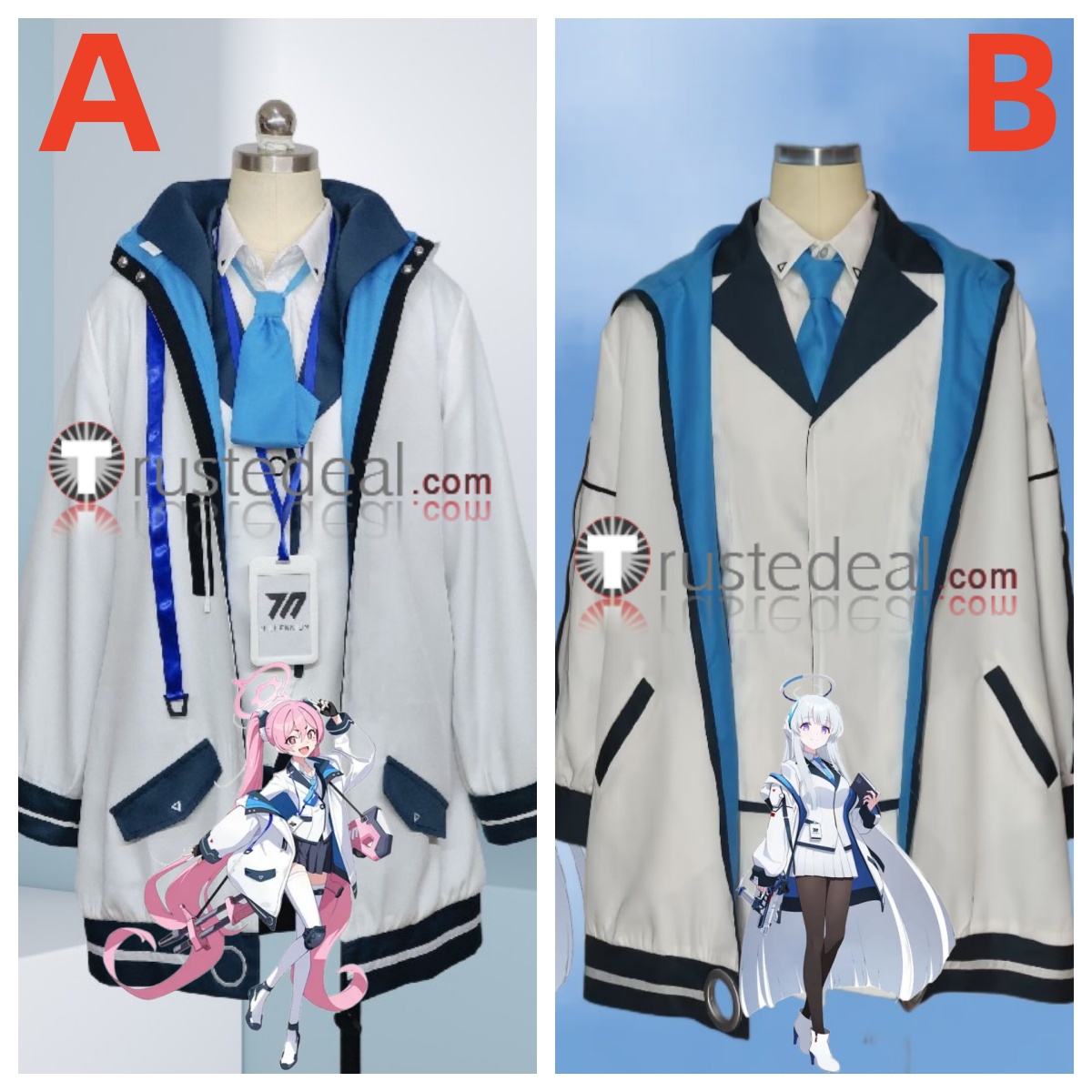 Blue Archive Seminar Kurosaki Koyuki Ushio Noa White Set Cosplay