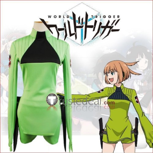 World Trigger Kirie Konami Green Cosplay Costume
