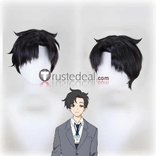 Blue Archive Sensei Black Styled Lace Front Cosplay Wigs