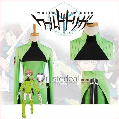 World Trigger Kirie Konami Green Cosplay Costume