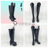World Trigger Yuma Kuga Chika Amatori Hyuse Black Cosplay Shoes Boots