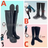 World Trigger Yuma Kuga Chika Amatori Hyuse Black Cosplay Shoes Boots