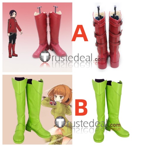 World Trigger Kirie Konami Arashiyama Squad Ai Kitora Green Red Cosplay Shoes Boots