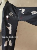 The Hundred Line Last Defense Academy Yugamu Omokage Casual Black Coat Kimono Cosplay Costume