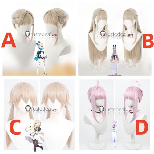 Blue Archive Asuma Toki Ajitani Hifumi Shiranui Kaya Golden Purple Cosplay Wigs