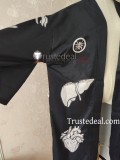 The Hundred Line Last Defense Academy Yugamu Omokage Casual Black Coat Kimono Cosplay Costume