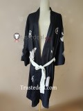 The Hundred Line Last Defense Academy Yugamu Omokage Casual Black Coat Kimono Cosplay Costume