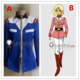 Mobile Suit Gundam Amuro Ray Sayla Mass Pink Blue Uniform Cosplay Costume