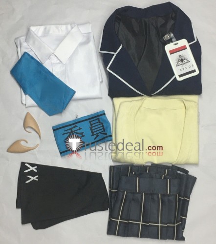 Blue Archive Countermeasures Committee Okusora Ayane Uniform Dark Blue Cosplay Costume