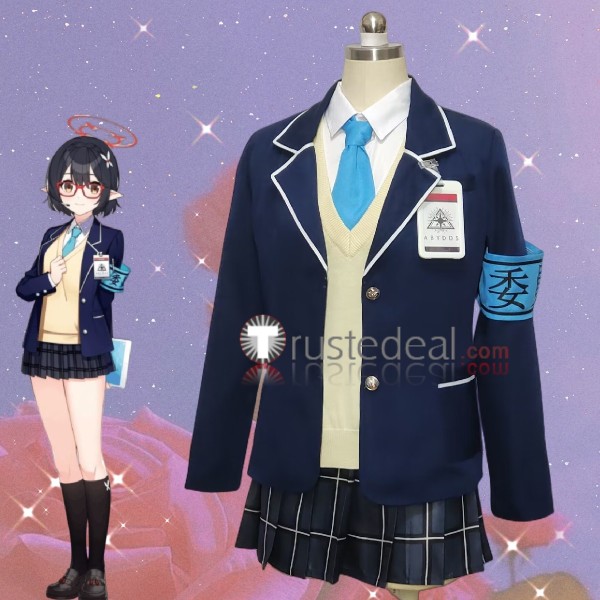 Blue Archive Countermeasures Committee Okusora Ayane Uniform Dark Blue Cosplay Costume