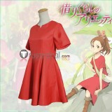 The Secret World of Arrietty Arrietty Clock Red Dress Cosplay Costume