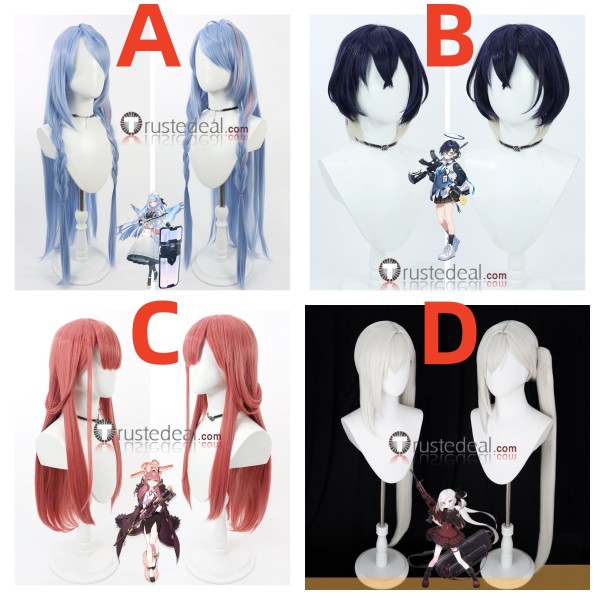 Blue Archive Aomori Mine Kagami Chihiro Rikuhachima Aru Asagi Mutsuki Blue Pink White Cosplay Wigs