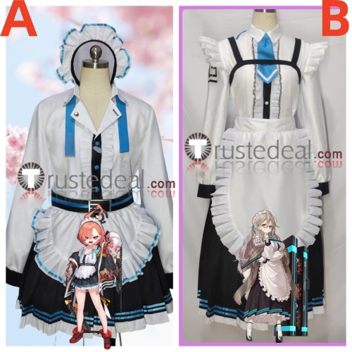 Blue Archive C&C Leader Mikamo Neru Member Murokasa Akane Maid Cosplay Costumes