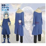 Tensei Shitara Slime Datta Ken Rimuru Tempest Human Form Blue Cosplay Costume