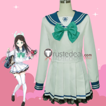 Blue Archive After School Sweets Club Kurimura Airi White Sailor Cosplay Costume