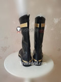 Library Of Ruina Binah Zena Yan Black Gold Cosplay Shoes Boots