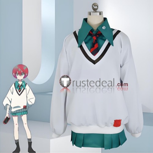 Mobile Suit Gundam GQuuuuuuX Amate Yuzuriha Uniform White Green Cosplay Costume
