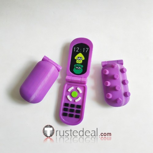 Splatoon 3 Spyke Murch Mobile Phone Prop Purple Cosplay Accessories