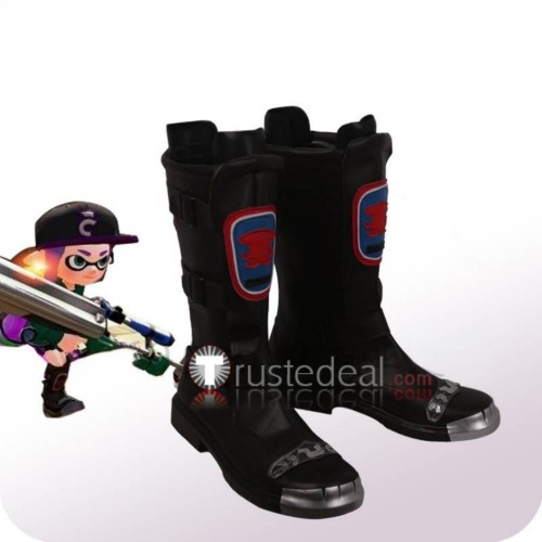 Splatoon Inklings Black Cosplay Shoes Boots