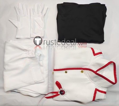 Blue Archive Red Winter Office Ikekura Marina White Uniform Cosplay Costume