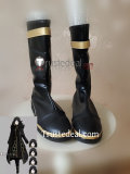 Library Of Ruina Binah Zena Yan Black Gold Cosplay Shoes Boots