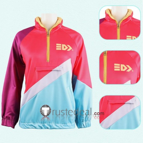 Splatoon 2 Ninja Squid Sports Coat Red Purple Jacket Hoodie Cosplay Costume