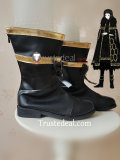 Library Of Ruina Binah Zena Yan Black Gold Cosplay Shoes Boots