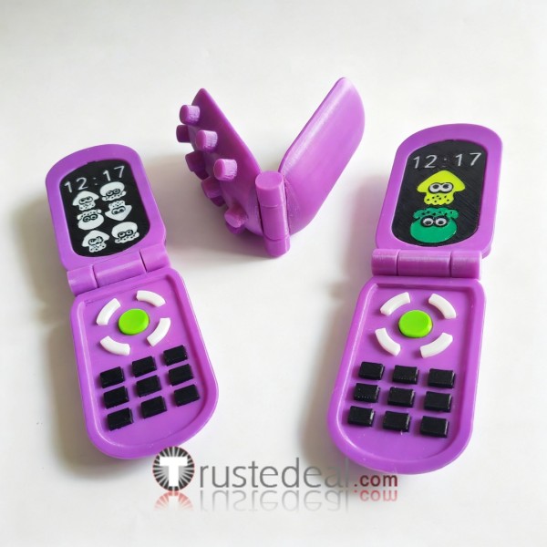 Splatoon 3 Spyke Murch Mobile Phone Prop Purple Cosplay Accessories