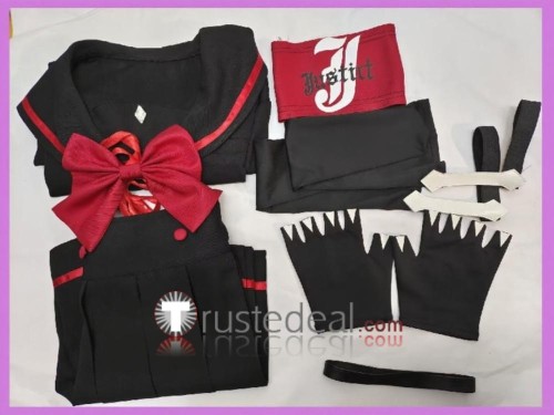 Blue Archive Justice Realization Committee Shizuyama Mashiro Sailor Set Black Cosplay Costume