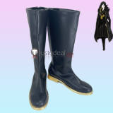 Library Of Ruina Binah Zena Yan Black Gold Cosplay Shoes Boots