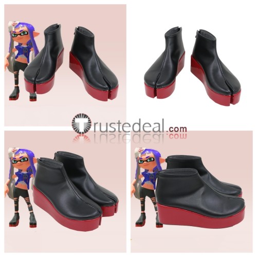 Splatoon Sasha Marie Vintage Callie Black Red Green Blue Cosplay Shoes Boots