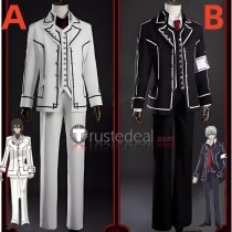 Vampire Knight Day Night Class Boy Kiryu Zero Kaname Kuran Daily Wear Version White BLack Cosplay Costumes