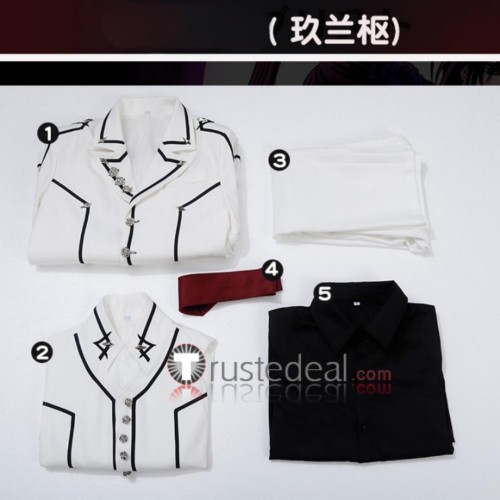 Vampire Knight Day Night Class Boy Kiryu Zero Kaname Kuran Daily Wear Version White BLack Cosplay Costumes