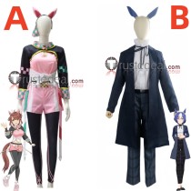 Uma Musume Pretty Derby Dantsu Flame Cesario Performance Black Pink Cosplay Costumes