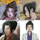 Detective Conan Black Organization Gin Yui Uehara Black Silver White Styled Cosplay Wigs