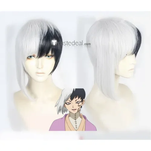 Dr. Stone Homura Momiji Gen Asagiri Magma Silver White Black Pink Blonde Cosplay Wigs
