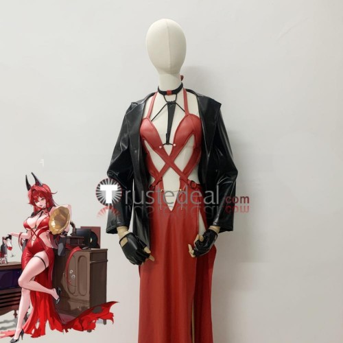 Goddess of Victory Nikke Red Hood Red Nonsense Formal Dress Black Coat Cosplay Costume Custom Size