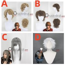 Final Fantasy XVI XV FF15 Joshua Rosfield Aranea Highwind Firion Brown Silver Grey White Styled Cosplay Wigs