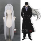 Detective Conan Black Organization Gin Yui Uehara Black Silver White Styled Cosplay Wigs