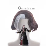 Final Fantasy XIV Emet-Selch Solus zos Galvus Hades Brown Silver Styled Cosplay Wig