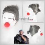 Final Fantasy XIV Yotsuyu Gosetsu Daito Black Silver Grey Styled Cosplay Wig