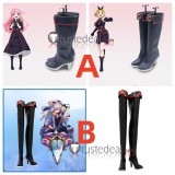 Chained Soldier Mato Seihei no Slave Nei Ookawamura Shushu Suruga Kyouka Uzen Black Cosplay Shoes Boots