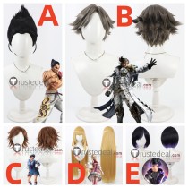 Tekken 8 Kazuya Mishima Lars Alexandersson Asuka Kazama Lili Reina Black Grey Brown Blonde Cosplay Wigs